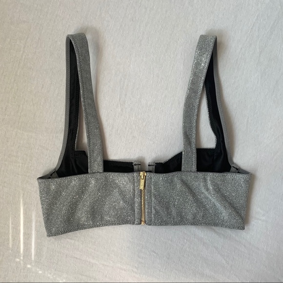 S O L D HOUSE OF CB/ Sparkly Silver Vela Top ✨ - Picture 7 of 13